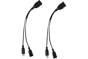 EXHUMKY 2pcs Micro USB to OTG Cable Adapter Converter for Classic Phone Chargers Black Plug and Play No
