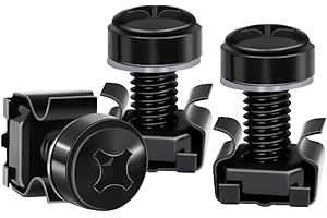 NEWPINDOM 40 Pack M6 x 16mm Rack Screws and Cage Nuts for Server Cabinet, Server Shelves, Routers,Audio Server Console