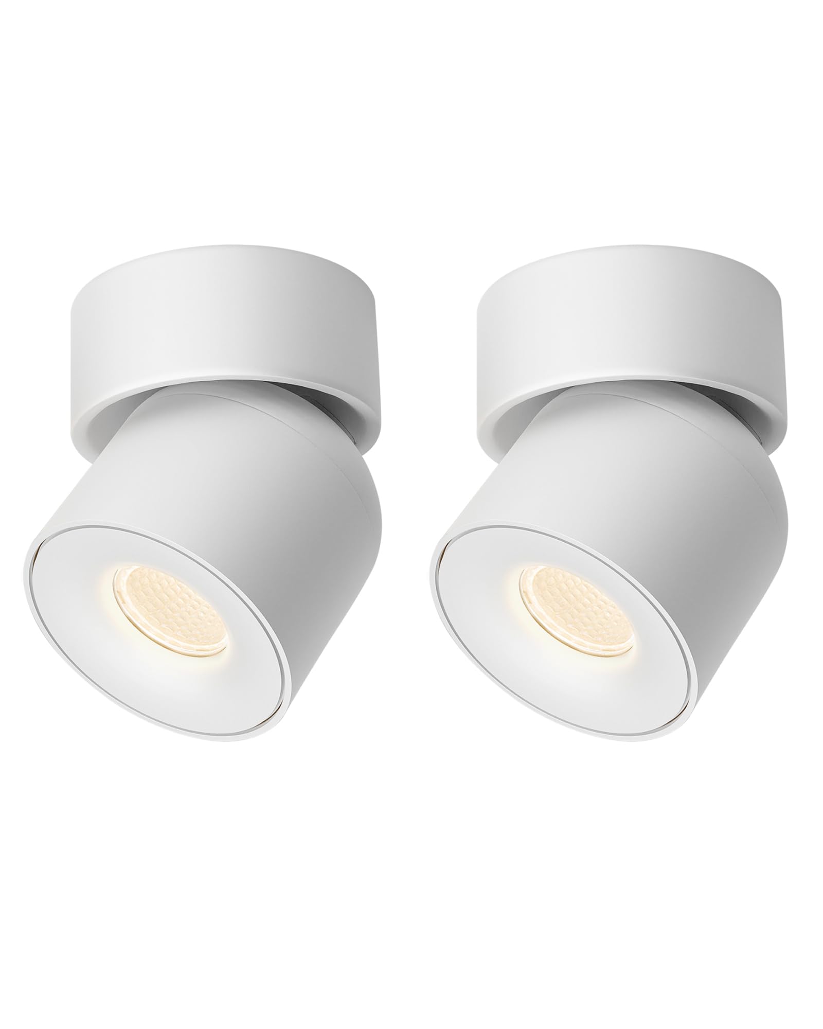 Aisilan 2 Pack White Ceiling Spotlights LED Dimmable 7W Warm White Rotatable Kitchen Spot Lights 360° Adjustable Single Wall Spotlights for Kitchen, Living Room, Bedroom, Stairs, Corridor, Lounge — image 1