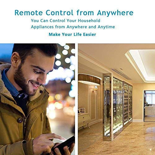 KMC Smart Tap 2Pack, 4Outlet Smart Plug WiFi Outlet Wall Tap, Energy