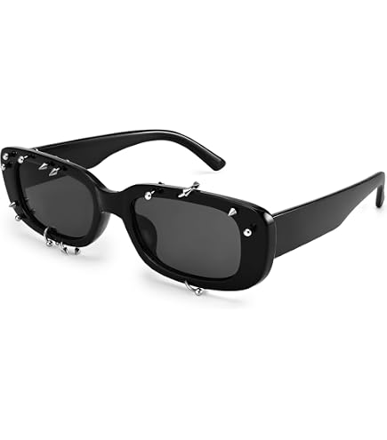 Amazon.com: Cool Red Studded Rivet Sunglasses Punk Rock  display picture 2