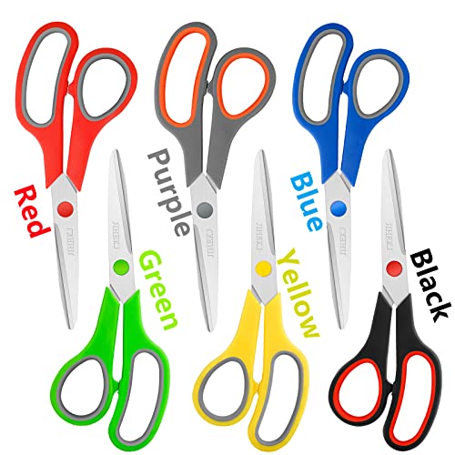 Scissors Bulk 6Pack, All Purpose Scissors Stainless Steel Sharp