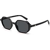 VANLINKER Hexagon Square Polarized Sunglasses for Women Men Retro Cute Octagon Shades VL9913
