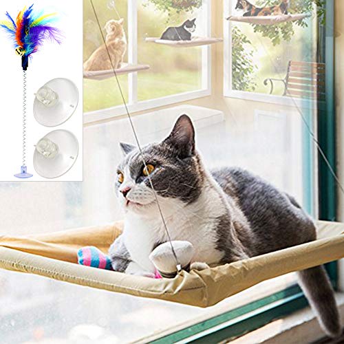 ZALALOVA Cat Bed, Cat Window Perch Window Seat Hammock Cats Space