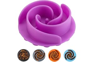 Slow Feeder Dog Bowls Insert, Animire Soft Silicone Slow Eating Dog Food Bowl for Small, Medium and Large Dogs, Compatible with Regular and Elevated Bowls