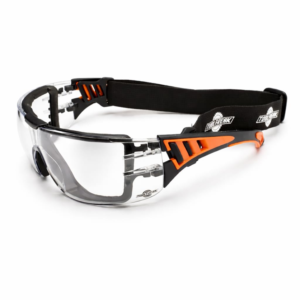ToolFreak Rip Out Safety Glasses for Work and Sport, Feature Clear Wraparound Lenses with Foam Padding, Impact and UV Protection Rated EN166 & EN170, Includes Carry Pouch