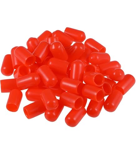Uxcell 50pcs Clear Rubber End Caps - 7mm ID Vinyl PVC Tube Bolt Cap Covers For Screw Thread Protection - View #10