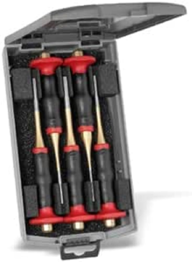 Rennsteig 4251520 Set of Parallel Pin Punches with 2-Component Hand Protection in Plastic Box