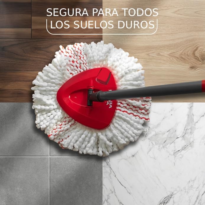 Conjunto de Esfregões Turbo com Caçamba e Máquina Rotativa Ativada por Pedal | Poste telescópico de 65 a 131 cm | | Recarga de Microfibra | Limpeza Profunda com Menos Esforço