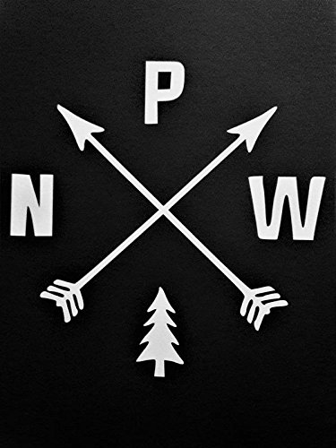 Pacific Northwest PNW Hiking Vinyl Decal Sticker|WHITE|Cars Trucks Vans SUV Laptops Wall Art|5.25