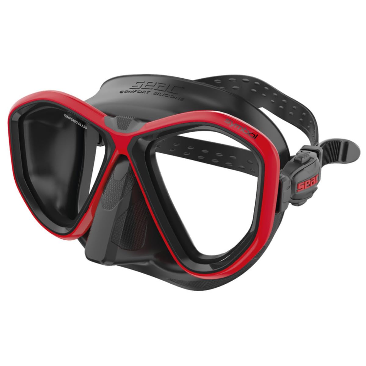 Seac Symbol, Made in Italy diving mask with two lenses and 3D buckle