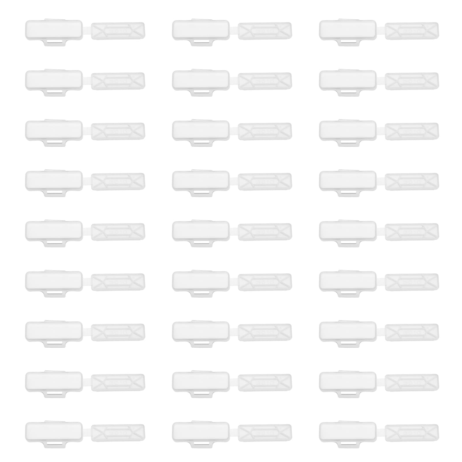 ECSiNG 100pcs Cable Label Boxes Cable Wire Clip Wire Waterproof Marking Box 30 x 10 mm Wire Transparent Signage Identification Box Cable Waterproof Label Box