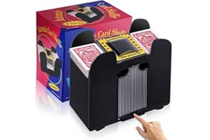 Litesam Seasonal Designs Automatic Card Shuffler,Poker Shuffler Portable Card Shuffler,Battery-Operated Playing Card Shuffler for Casino,Club Gaming and Home Party, Black