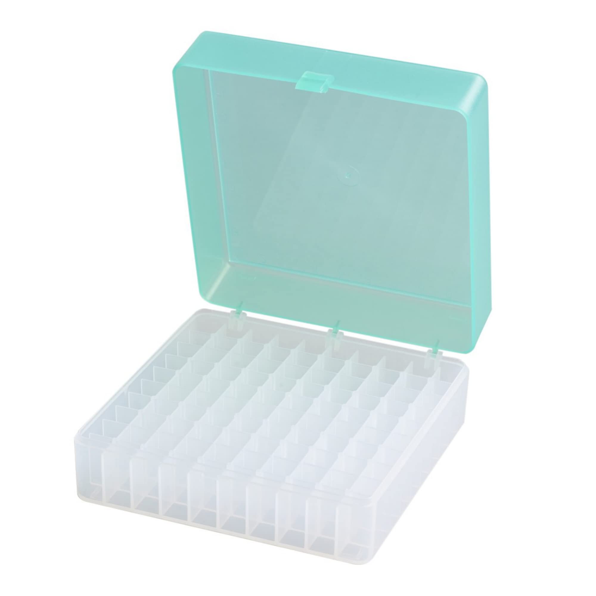 Camlab Plastics RTP/72101-G Storage Box, 100 Place, Polypropylene, Green