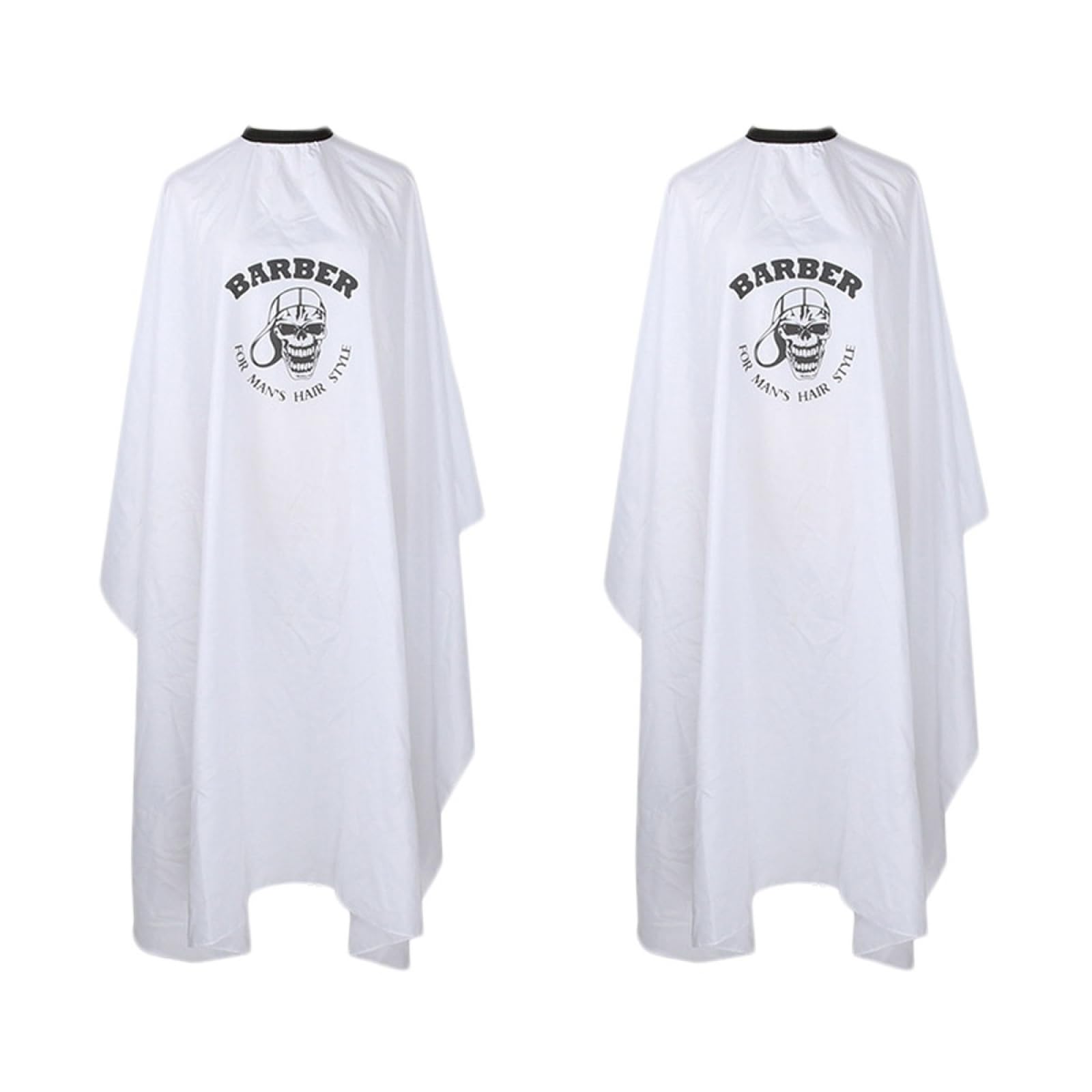 FRCOLOR Barber Cape with Adjustable Snap Closure Waterproof Salon Cape Hairdressing Cape White