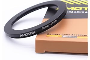 AMOTOK 62mm Lens to 49mm Camera Lens Adapter,62mm to 49mm Filter Step-Down Ring Adapter Ring,Compatible All 49mm Filter Accessory