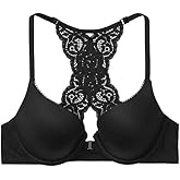 Victoria's Secret Perfect Shape Push Up Bra, Full Coverage, Padded, Smooth, Bras for Women, Body by Victoria Collection (US, Cup Band, 32, D, 36, Black Smooth)