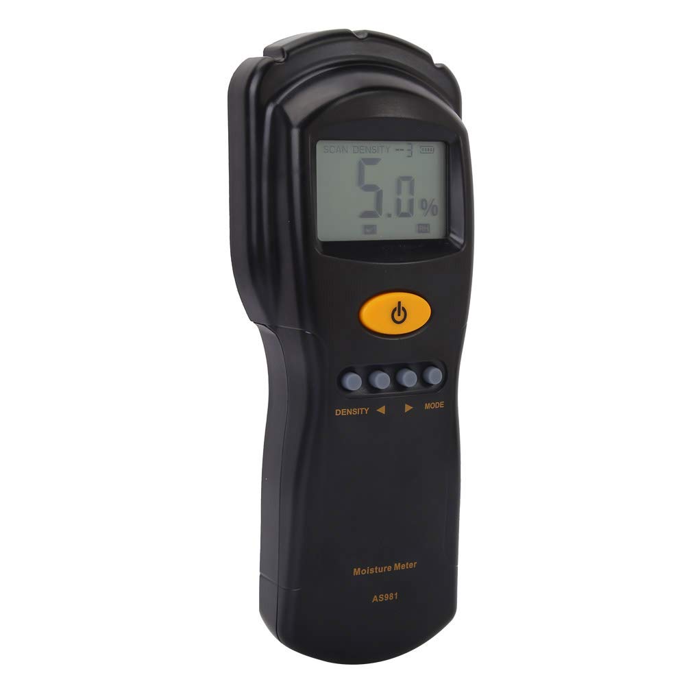 Oumefar No Contact LCD Display Digital Wood Moisture Meter Water Leak Detector Light Indicating Damp Tester for Wood Bamboo Cotton Paper