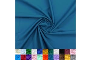 Ice Fabrics Cotton Polyester Broadcloth Fabric by The Yard - 60" Wide Soft & Breathable Broadcloth Fabric for Sewing - Perfect for Apparel, Bedding, Curtains and More - Peacock - 2 Yards