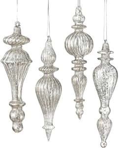 Amazon.com: Sullivans - Antiqued Silver Mercury Style Glass Drop Finial