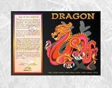 Asian Oriental Chinese Zodiac Poster Year of the Dragon: Birth Years 1916 1928 1940 1952 1964 1976 1988 2000 2012