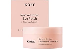 KOEC Ginseng Revive Under Eye Patch 60pcs for Puffiness,Eye Bags, Dark Circle & Fine Line 2pcs