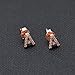 Paialco Rose Gold Plated Sterling Silver Initial Letter A Studs Earrings for Girl and Women