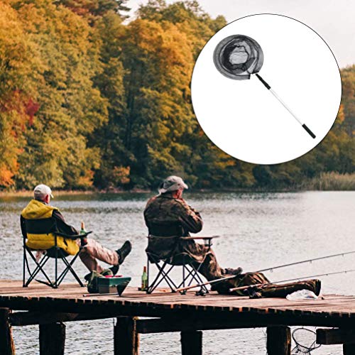 Yardwe Kescher Bodenkescher Teleskop Angelkescher Klappbar Mesh Kescher Fischernetz Fischernetz Fliegenfischen Angeln Zubehör 150 cm Schwarz – Bild 4
