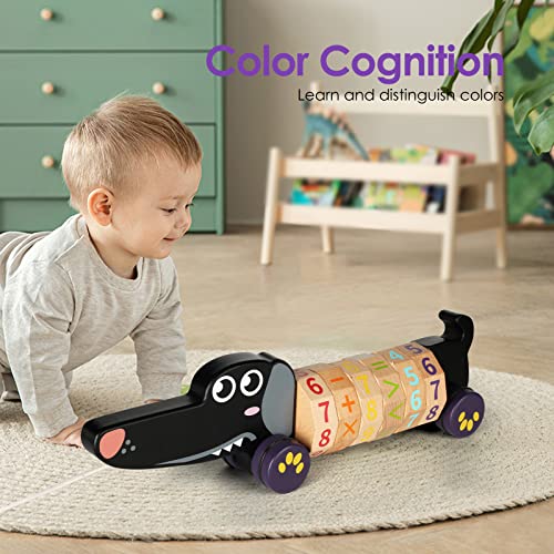 Dog Pull ToysMontessori Wooden ToysAbacus for Toddlers 13Preschool