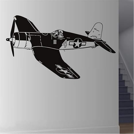 Para Pared Desmontables Número 4 Etiqueta De La Pared Del Aeroplano