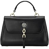 VICTORIA HYDE Women's Small Satchel Handbag Crossbody Purse Top Handle Bag (Black)