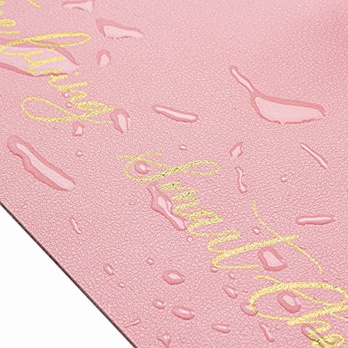 ALLONWAY Platzset, PU Leder Tischset, Tischsets Abwaschbar, wasserdichte Und Abwischbar Platzset, Platzdeckchen rutschfeste für Küche Speisetisch, Rosa, 45 cm × 32 cm (4er Set)