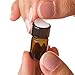 24 New, 2 ML (5/8 Dram) Amber Glass Bottles, with Orifice Reducers, Black Foam Lined Screw on Caps and Cap Lables