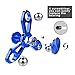 EZOON Tri Fidget Spinner Metal Finger Toys, Aluminum Hand Spinner Replaceable Bearing Max 4 Mins Spinning Time EDC ADHD Focus Toy for Kids Adults (BLUE-1)
