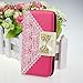 Lookatool for Samsung Galaxy S4 i9500 Hot Pink Cute Flip Wallet Leather Case Cover for Samsung Galaxy S4 i9500