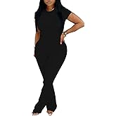 Ulovmi 2 Piece Sets For Women Summer Casual Tracksuit Jogger Sweatsuits