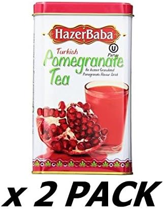 Hazer Baba Turkish Pomegranate Tea 250 Tin (Pack of 2)