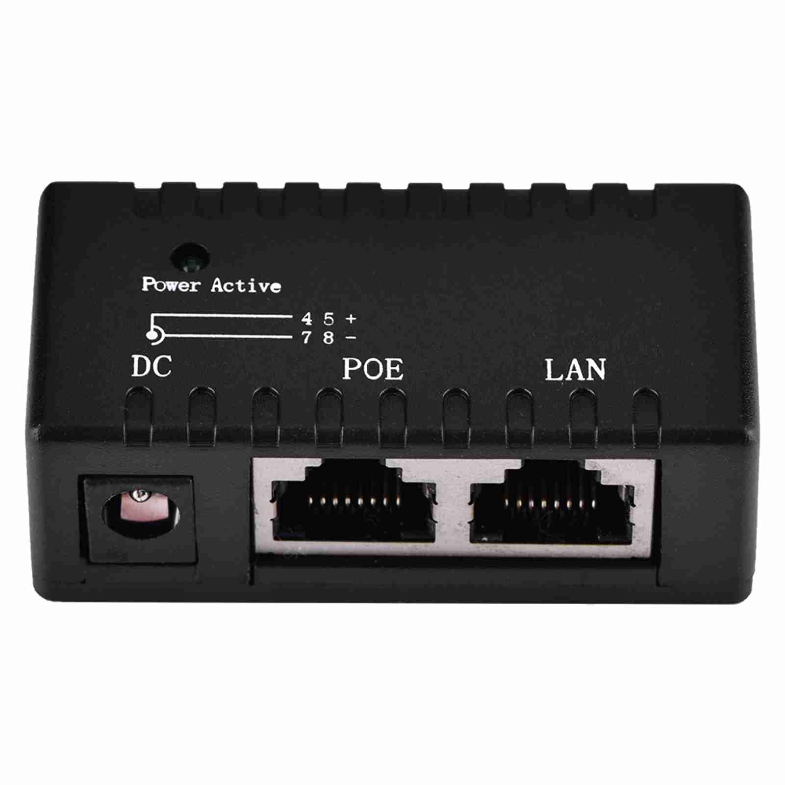 POE Splitter, POE Adapter, POE Injector Power Over Ethernet Injector Adapter For LAN Network(Black)