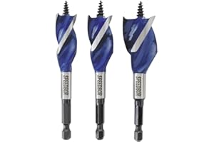 IRWIN Speedbor Tools 1877241 SPEEDBOR MAX Wood Drilling Bits, 4-inch3-Piece Set