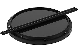 SHANRYA Percussion Drum Pad, Carbon Fiber Drumsticks Drum Training Pad for Family for Outdoor(black)