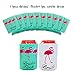12-Pack Flamingle Bachelorette Party Can Coolers Sleeves - Tropical Bride Tribe Flamingo Neoprene Beer Can Covers for Soda, Beverage - Beach Bachelorette Bridal Shower Wedding Party Supplies Favors