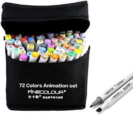 Sketch Marker Pens Double Headed Professional Graphic Art Marker Alcohol Based Painting Drawing From Leparvi(72 PC Animation)