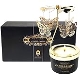 Kelly's Custom Candles, Butterfly Candle Birthday Gift for Mom,Girlfriend,Unique Easter Gifts for Sister, Wife and Mother in Law,Rotatable Aromatherapy Candles Gift for Women.
