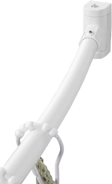Download Amazon Com Ldr Industries Adjustable Curved Shower Curtain Rod Rustproof Aluminum Rods Adjust From 36 To 61 Inches Telescoping Design Hang Curtains And Liners Add Space To Your Showers White Finish Kitchen