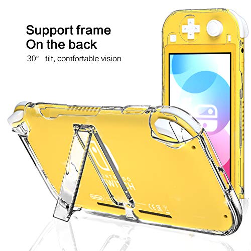 Clear Case for Nintendo Switch Lite with Kickstand, Protective Hard Case for Nintendo Switch Lite - Nintendo Switch Lite Accessories