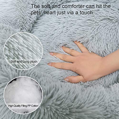 BEDELITE Dog Bed for Small Dogs - Calming Dog Bed & Large Cat Bed, Washable Round Dog Bed 23\