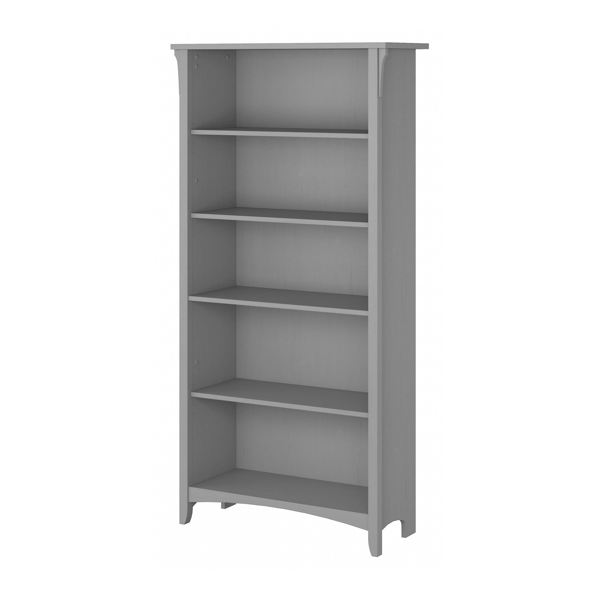Photo 1 of Bush Furniture Salinas 5 Shelf Bookcase in Cape Cod Gray, Tall Bookshelf, Large Book Shelf for Living Room, Home Office, or Entryway