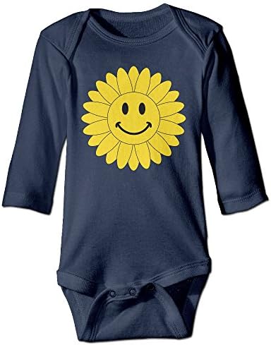 Itongquy Smiling Sunflower Fashion Newborn Baby Suit Climb(Long Sleeve) 18 Months Navy