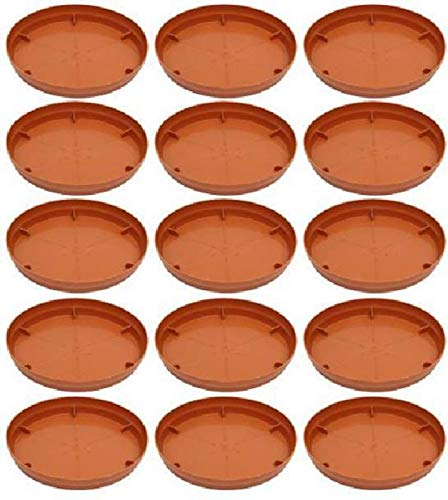 ANTIER Plastic Planter Tray, Multicolour, 8 inch, Set of 15