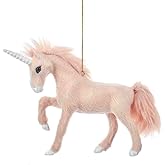 Kurt Adler C4821 5" Furry Pink Unicorn Ornament